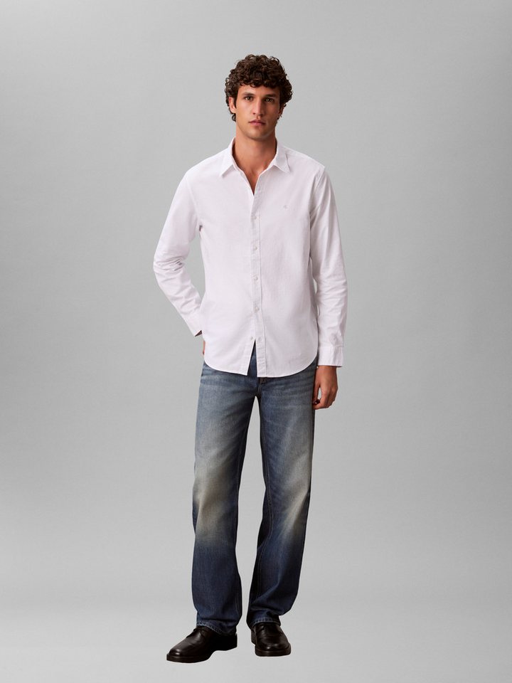 Calvin Klein Jeans Langarmhemd Button-Down-Kragen, Baumwoll-Stretch – Bild 5 von 5