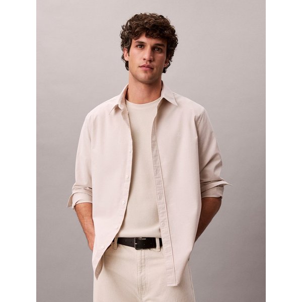 Calvin Klein Jeans Langarmhemd Button-Down-Kragen, Baumwoll-Stretch