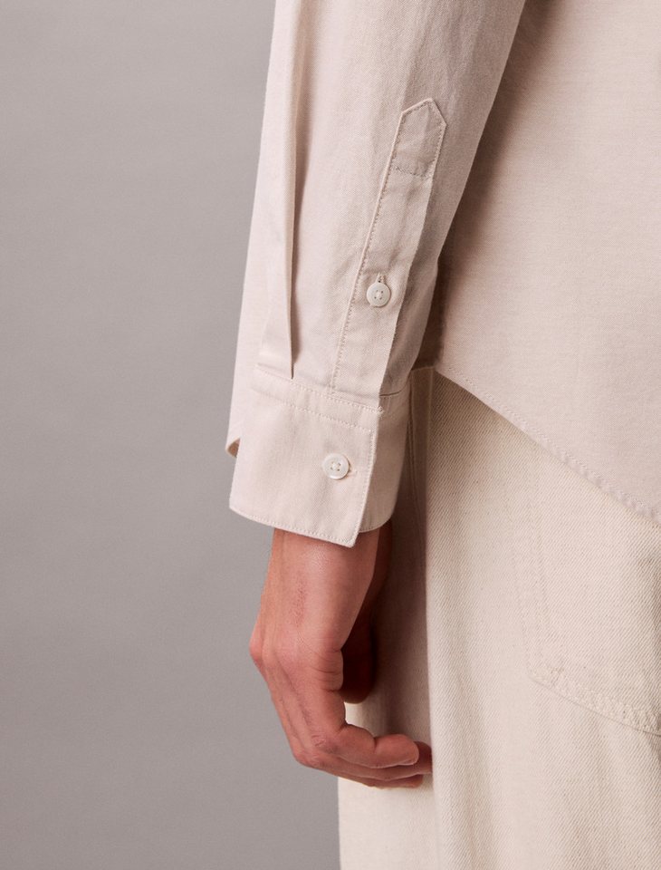 Calvin Klein Jeans Langarmhemd Button-Down-Kragen, Baumwoll-Stretch – Bild 3 von 5