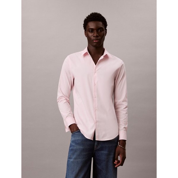 Calvin Klein Jeans Langarmhemd slim fit, in Unifarbe