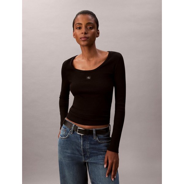 Calvin Klein Jeans Langarmshirt Mit Rundhalsausschnitt, regular fit
