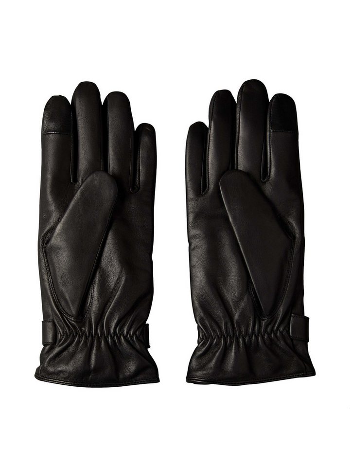 Calvin Klein Jeans Lederhandschuhe LOGO STRAP SMOOTH LEATHER GLOVES Perfekt für den Alltag – Bild 2 von 5