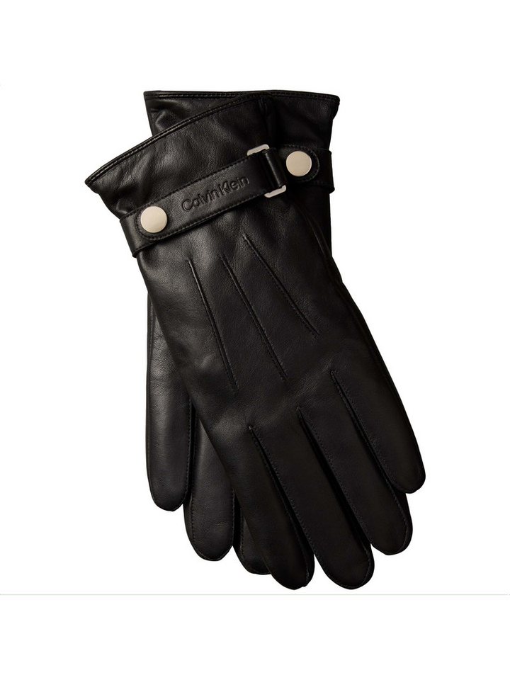 Calvin Klein Jeans Lederhandschuhe LOGO STRAP SMOOTH LEATHER GLOVES Perfekt für den Alltag – Bild 3 von 5