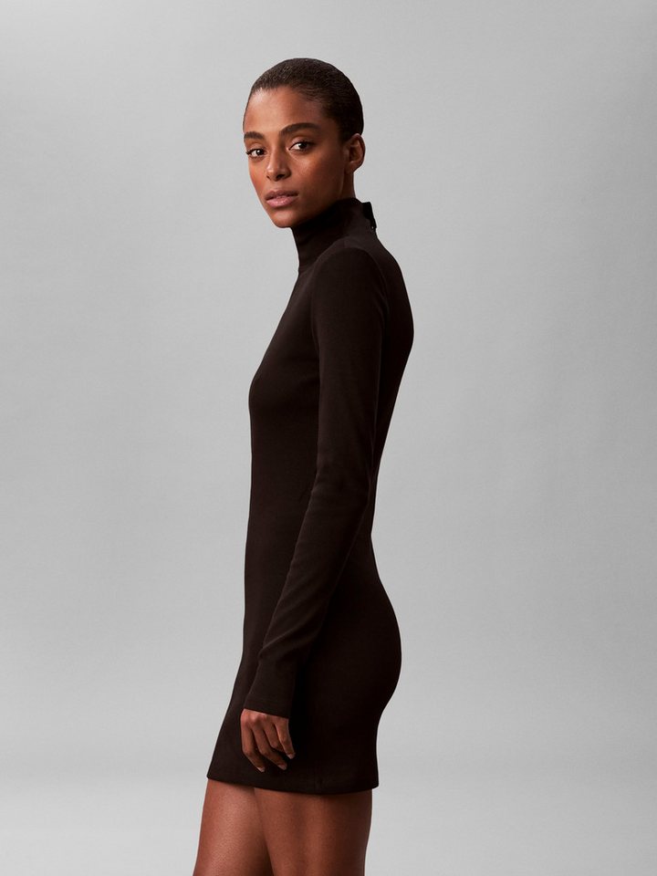 Calvin Klein Jeans Minikleid Figurbetonte Passform mit Stehkragen – Bild 2 von 5