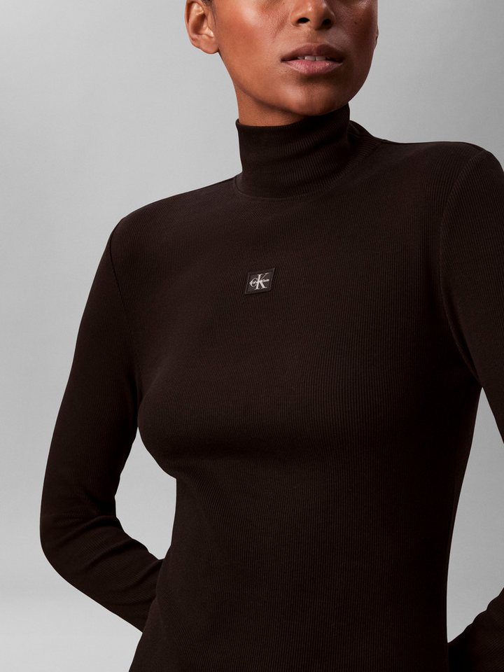 Calvin Klein Jeans Minikleid Figurbetonte Passform mit Stehkragen – Bild 4 von 5