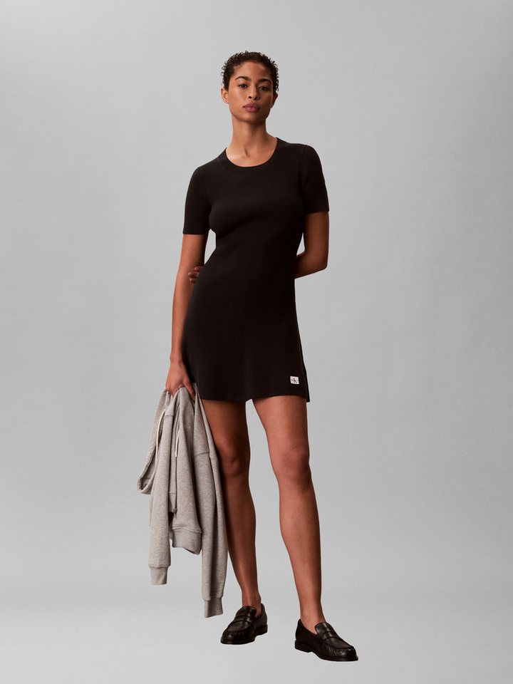 Calvin Klein Jeans Minikleid Figurbetonte Passform mit Rundhalsausschnitt – Bild 4 von 5