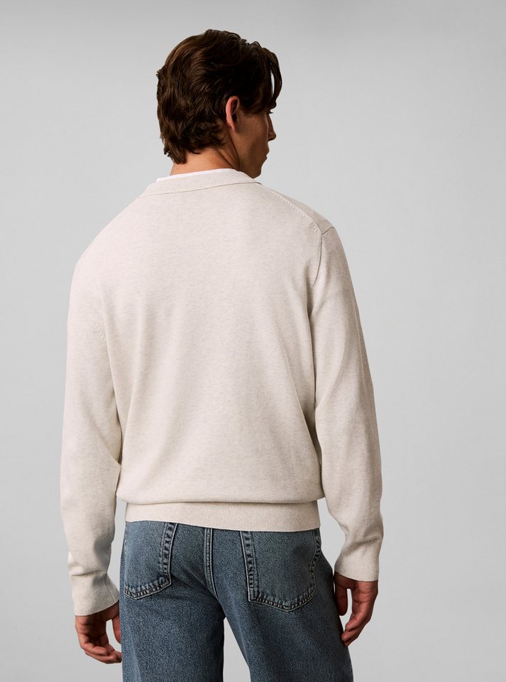 Calvin Klein Jeans Rundhalspullover COTTON MONOLOGO Regular fit mit Rundhalsausschnitt – Bild 4 von 5