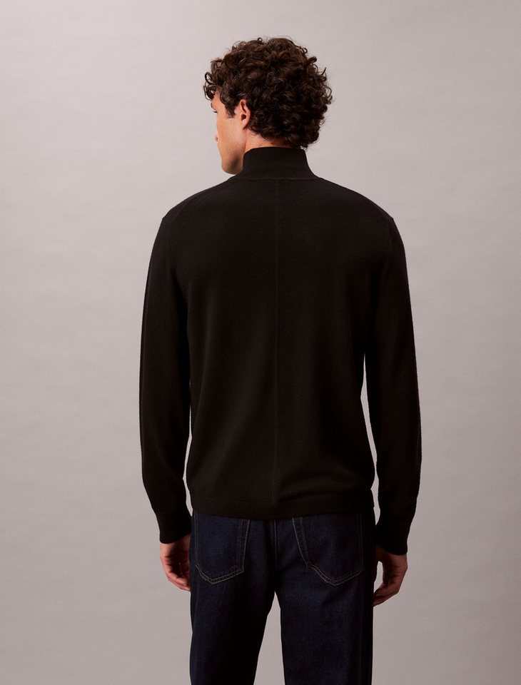 Calvin Klein Jeans Stehkragenpullover LS MERINO MOCK NECK SWTR 14GG aus Wolle mit Rundhalsausschnitt, regular fit – Bild 2 von 5