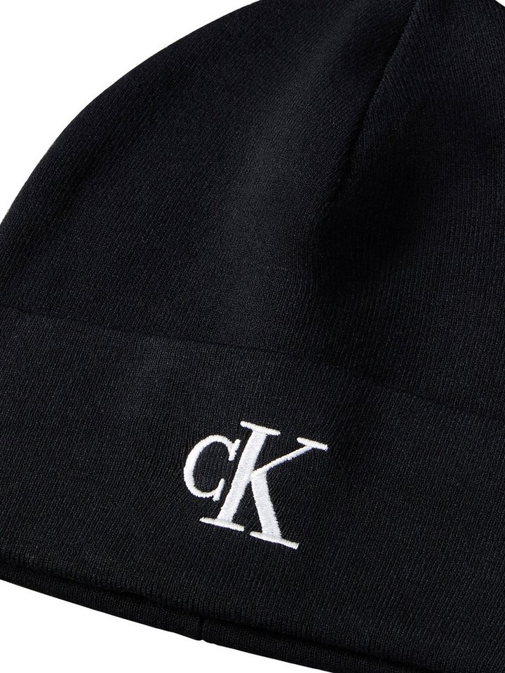 Calvin Klein Jeans Strickmütze mit Markenlogo – Bild 4 von 4