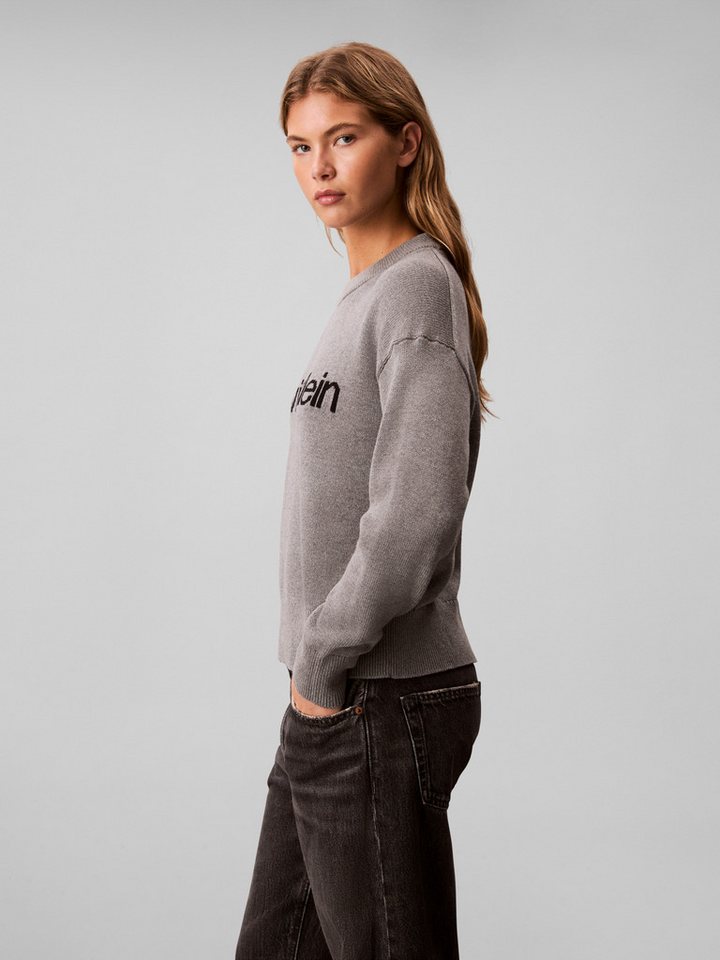 Calvin Klein Jeans Strickpullover Cotton Graphic Pullover Mit Rundhalsausschnitt – Bild 3 von 5