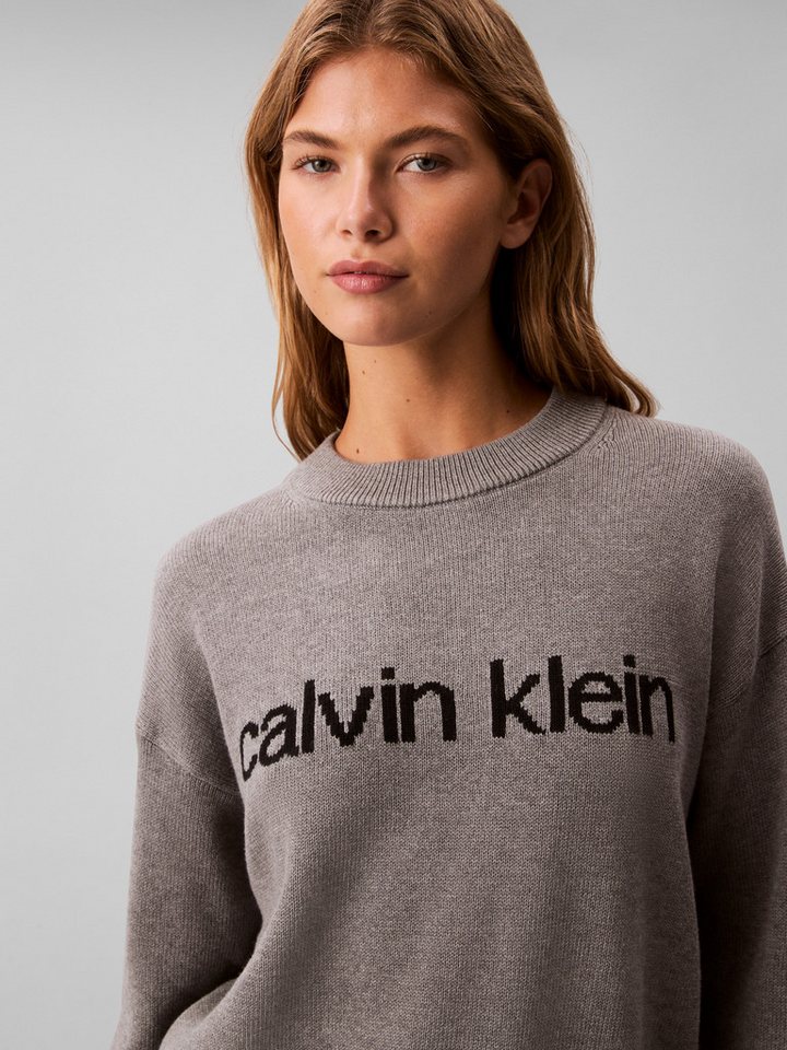 Calvin Klein Jeans Strickpullover Cotton Graphic Pullover Mit Rundhalsausschnitt – Bild 4 von 5