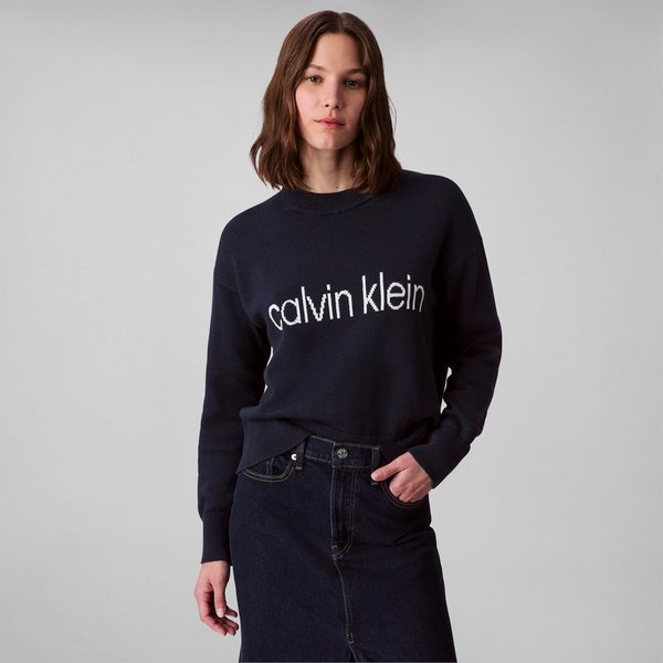 Calvin Klein Jeans Strickpullover Cotton Graphic Pullover Mit Rundhalsausschnitt