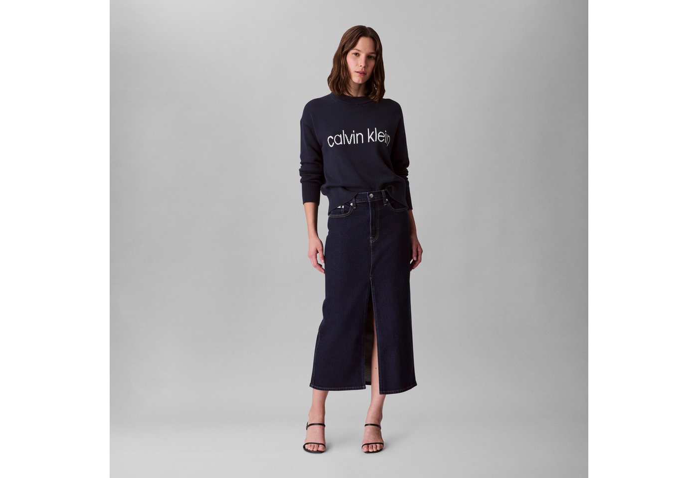 Calvin Klein Jeans Strickpullover Cotton Graphic Pullover Mit Rundhalsausschnitt – Bild 3 von 5
