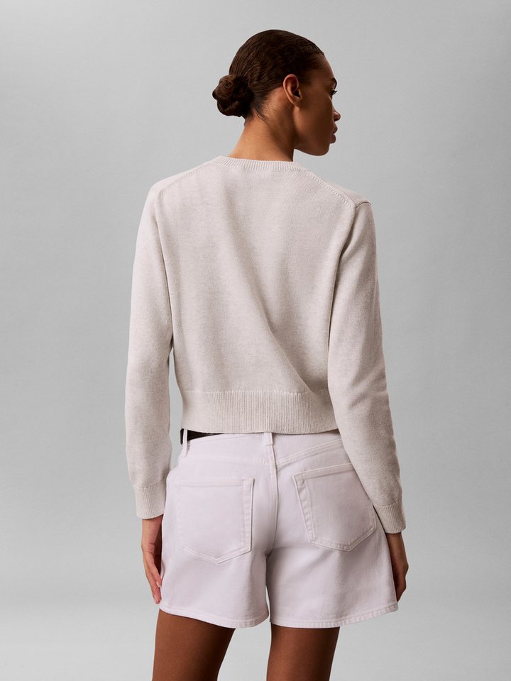 Calvin Klein Jeans Strickpullover Feinstrick, reine Baumwolle, Stickerei – Bild 2 von 5