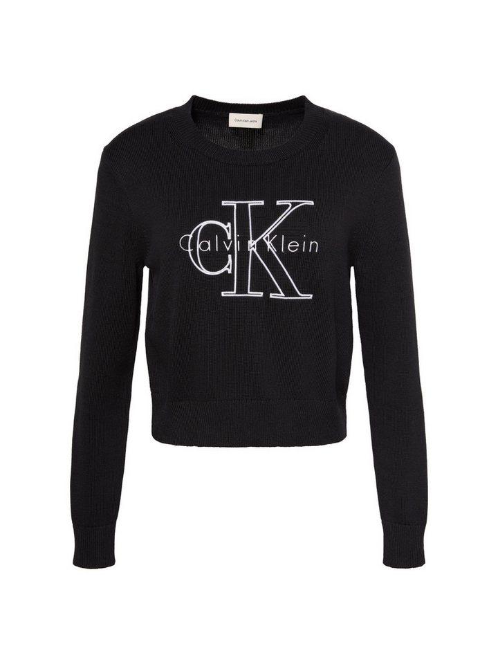 Calvin Klein Jeans Strickpullover Feinstrick, reine Baumwolle, Stickerei – Bild 5 von 5