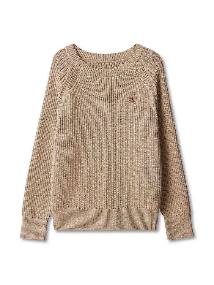 Calvin Klein Jeans Strickpullover Raglanärmel, Regular Fit, reine Baumwolle – Bild 5 von 5