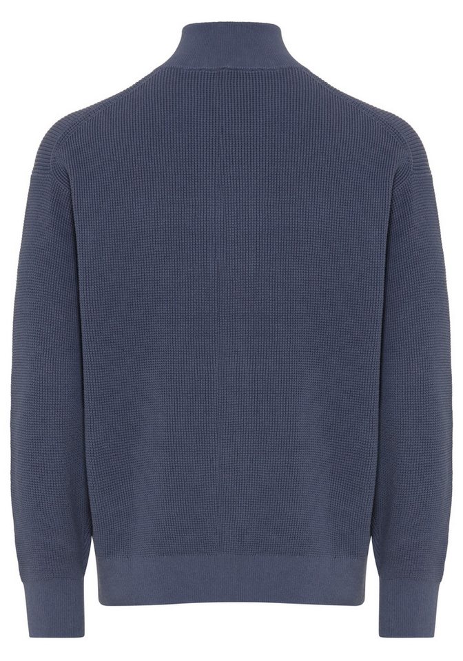 Calvin Klein Jeans Strickpullover Troyerkragen mit Reißverschluss, Regular Fit – Bild 4 von 4