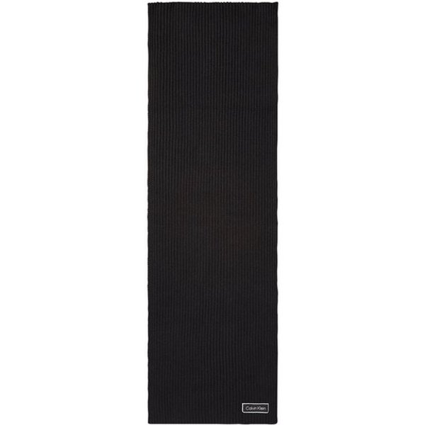 Calvin Klein Jeans Strickschal PATCH CHUNKY RIB CTN KNIT SCARF, Regular fit mit Markenlogo
