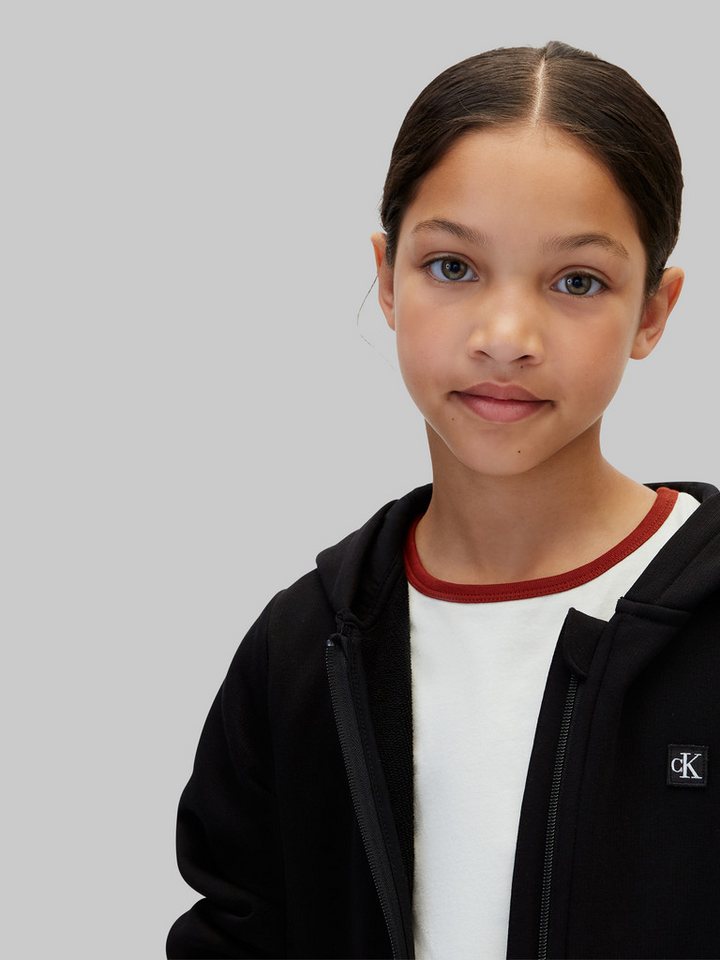 Calvin Klein Jeans Sweatjacke MINI BADGE ZIP-THROUGH Regular fit, Badge – Bild 4 von 5