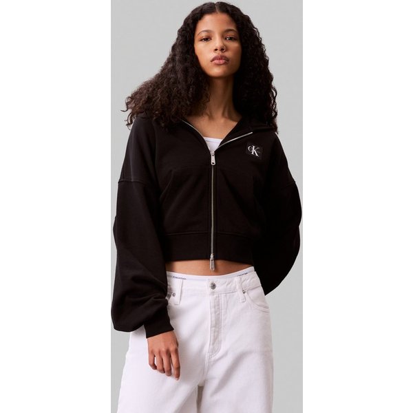 Calvin Klein Jeans Sweatjacke Oversized Fit, mit Kapuze, reine Baumwolle