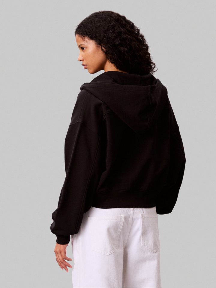 Calvin Klein Jeans Sweatjacke Oversized Fit, mit Kapuze, reine Baumwolle – Bild 5 von 5