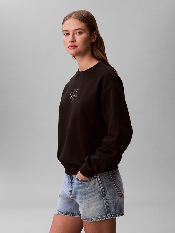 Calvin Klein Jeans Sweatshirt FOIL CREW SWEATSHIRT Regular fit mit Rundhalsausschnitt – Bild 3 von 5