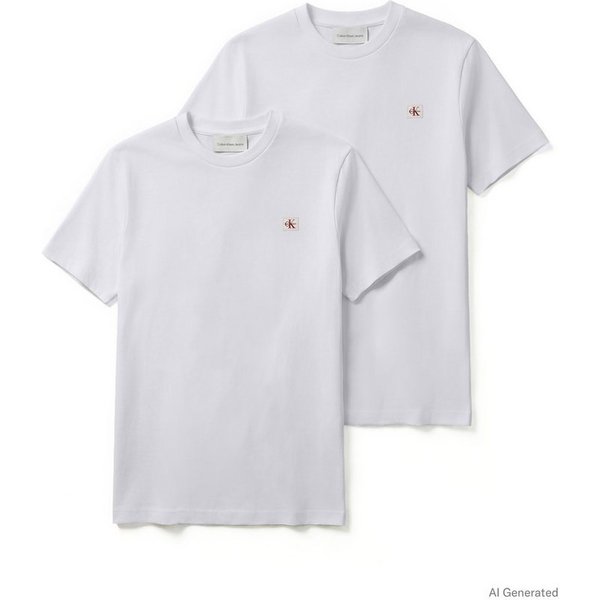 Calvin Klein Jeans T-Shirt (Packung, 2-tlg., 2er-Pack) Mit Rundhalsausschnitt