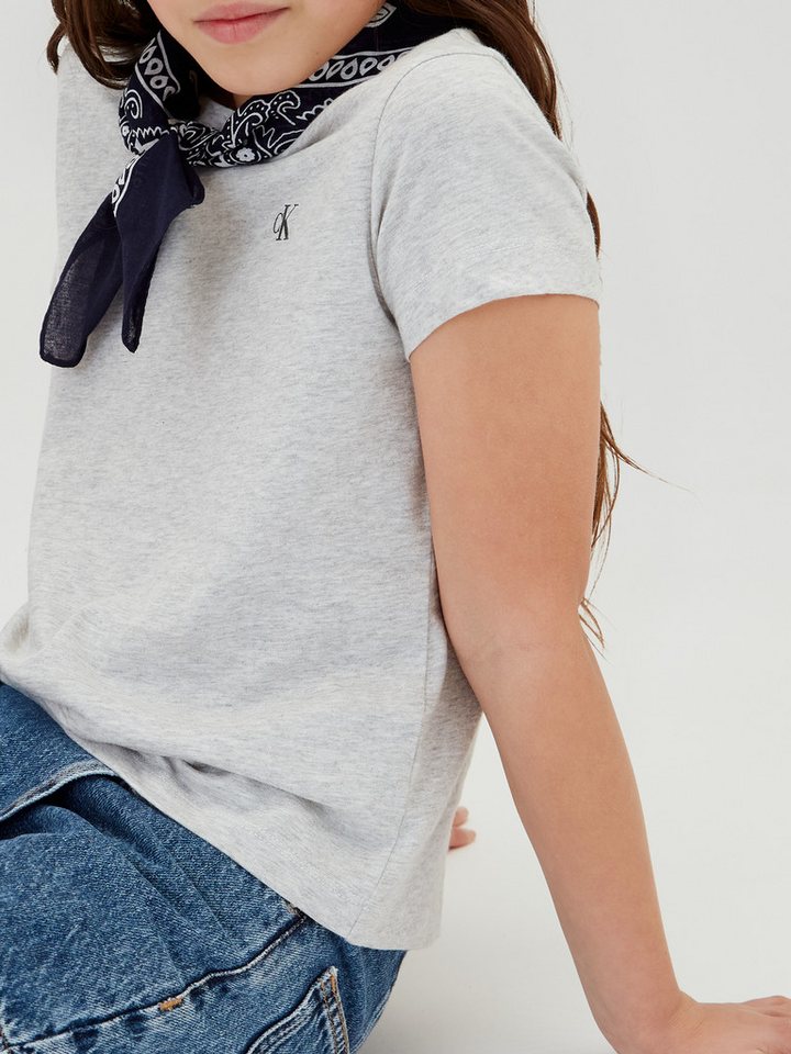 Calvin Klein Jeans T-Shirt (Packung, 2-tlg) Rundhalsausschnitt, reine Baumwolle, Logodruck – Bild 3 von 5