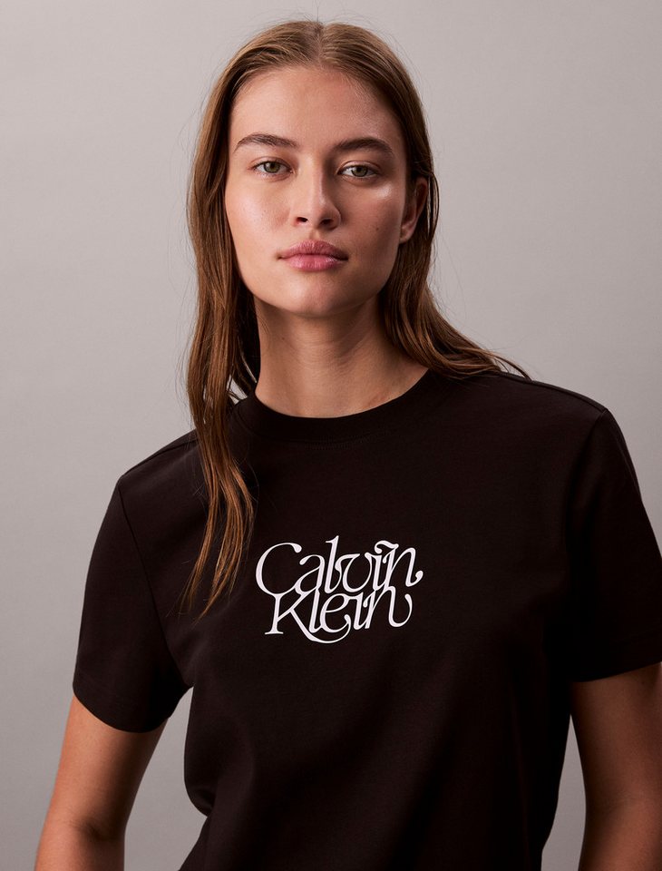 Calvin Klein Jeans T-Shirt SS FITTED SCRIPT CALVIN KLEIN TE Mit Rundhalsausschnitt, regular fit – Bild 4 von 5
