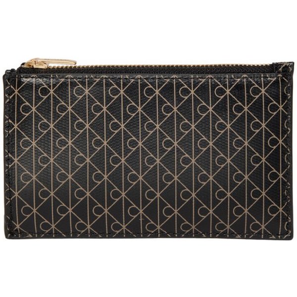 Calvin Klein Kartenetui EMBLEM AOP TOP ZIP CARDCASE, Damen Geldbeutel, Portemonnie mit CK-Logodrucken