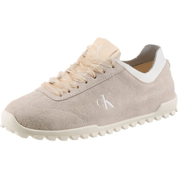 Calvin Klein LOW PROFILE RUN MG SUE DB LACES Sneaker Freizeitsneaker, Halbschuh, Schnürschuh mit Profilsohle