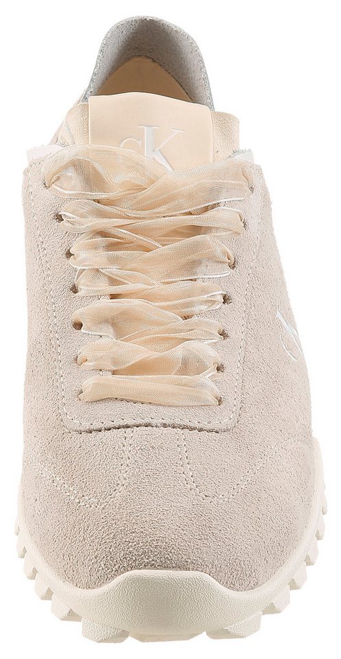 Calvin Klein LOW PROFILE RUN MG SUE DB LACES Sneaker Freizeitsneaker, Halbschuh, Schnürschuh mit Profilsohle – Bild 4 von 5