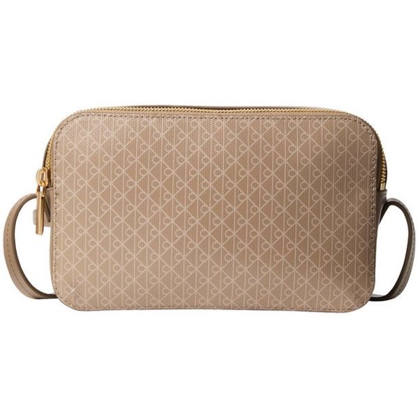 Calvin Klein Mini Bag AOP ELONGATED CAMERA BAG, kleine Damen-Umhängetasche, Schultertasche mit Monogramm-Print