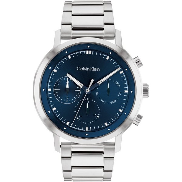 Calvin Klein Multifunktionsuhr GAUGE 25200063, Quarzuhr, Armbanduhr, Herrenuhr, Datum, Edelstahlarmband