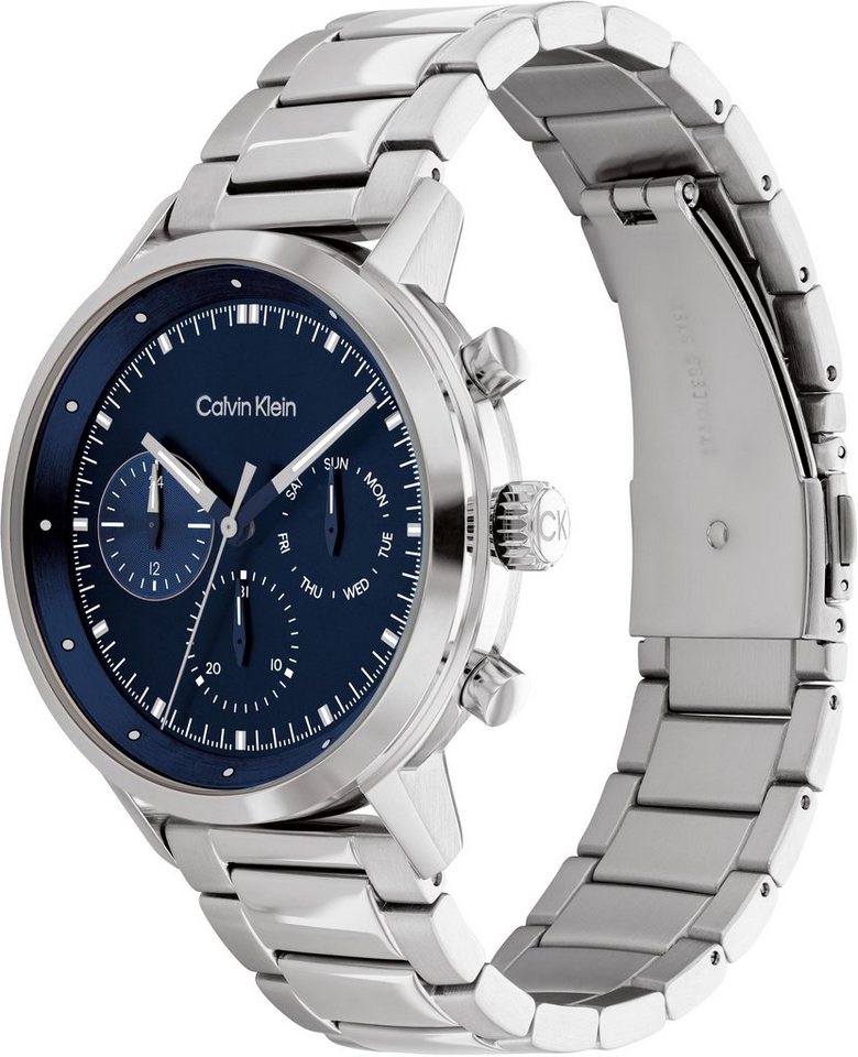 Calvin Klein Multifunktionsuhr GAUGE 25200063, Quarzuhr, Armbanduhr, Herrenuhr, Datum, Edelstahlarmband – Bild 2 von 3