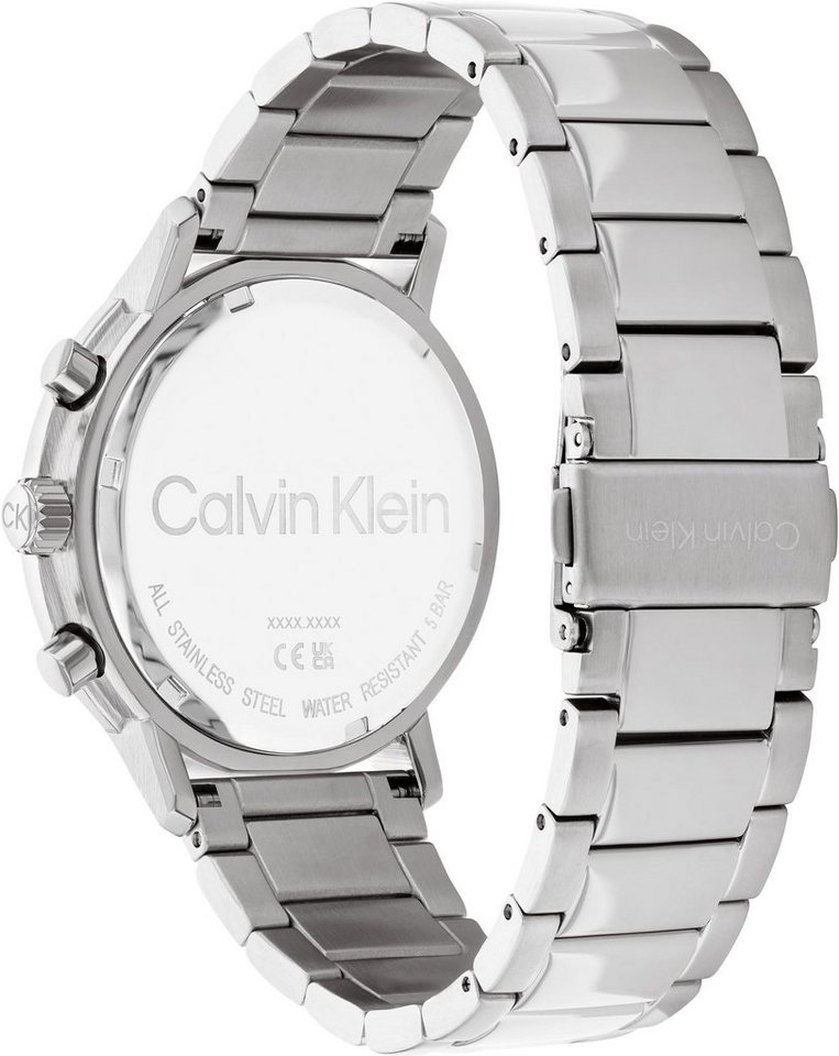 Calvin Klein Multifunktionsuhr GAUGE 25200063, Quarzuhr, Armbanduhr, Herrenuhr, Datum, Edelstahlarmband – Bild 3 von 3