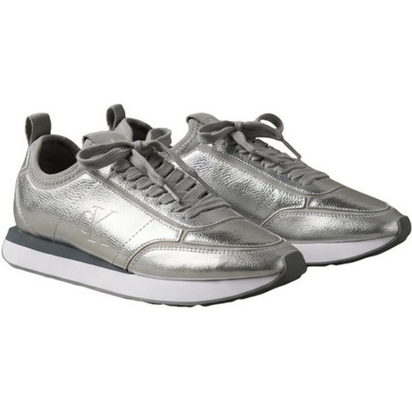 Calvin Klein RETRO RUNNER METALLIC Plateausneaker Trendsneaker, Businesssneaker, Halbschuh mit Anziehlasche