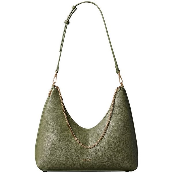 Calvin Klein Schultertasche EMBLEM HW PEBBLE SHOULDER BAG, Schultertasche, Umhängetasche, Hobo Bag mit Logoschriftzug