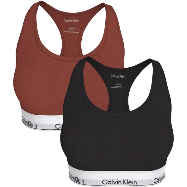 Calvin Klein Underwear Bralette BRALETTE 2PK (Packung, 2er-Pack) Körpernahe Passform mit elastischem Bund