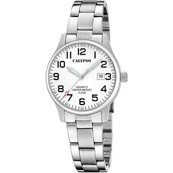 CALYPSO WATCHES Quarzuhr Basic K5861/1, Armbanduhr, Damenuhr, Edelstahlarmband, analog, Tag