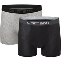 CAMANO Boxershorts Unterhosen Herren elastischer Gummibund ohne Einschneiden Baumwolle Stretch hautfreundlich Atmungsaktiv, Größe XL in Schwarz