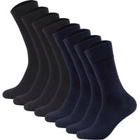 CAMANO Camano Herren Socken, 8er Pack - Cotton, einfarbig, Größe 39-42 in Schwarz
