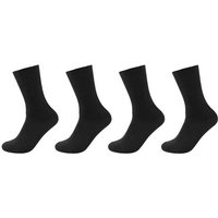 CAMANO Herren Socken Online function diabetical rib Socks 4p, Größe 43-46 in Schwarz