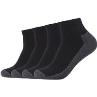 CAMANO Herren Socken Online pro tex function Quarter 4p, Größe 43-46 in Schwarz