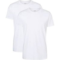 CAMANO Camano Herren T-Shirt, 2er Pack - Comfort Cotton, Rundhals-Ausschnitt, Baumwolle, Größe 2XL in Weiß