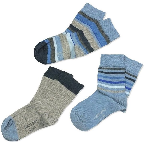 Camano Langsocken CA3822 (Packung, 3-Paar, 3 Paar) Kinder Socken, Jungen & Mädchen mit Baumwolle, Kindersocken