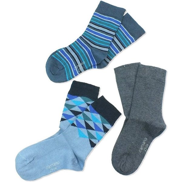 Camano Langsocken CA3840 (Packung, 3-Paar, 3 Paar) Kinder Socken, Jungen & Mädchen mit Baumwolle, Kindersocken