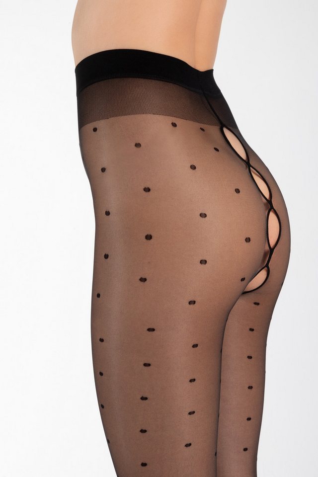 Camano Ouvert Strumpfhose fine seductive 20 DEN Feinstrumpfhose mit Punkte-Design – Bild 5 von 5