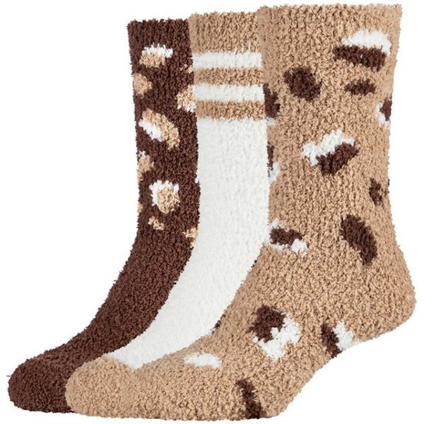 Camano Socken (3 Paar) mit gemustertem Design, angenehm wärmende, kuschelige Qualität