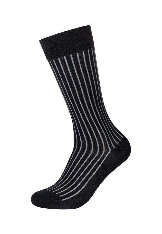 Camano Socken ca-soft shadow bold stripes 4er Pack 4er Pack Ca-soft Piqué Bund ohne Druck, Weiche, gekämmte Baumwolle – Bild 2 von 2